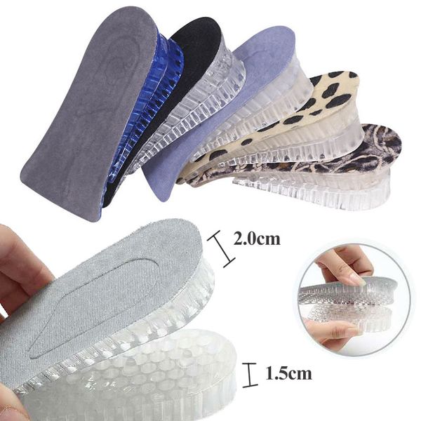 

height increase insoles for men/women gel insole silicone half pad insoles for feet hard wearing shoes invisiable shoe sole, Black