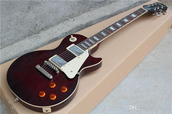 

ep accessories of standard electric guitar are dark wine red