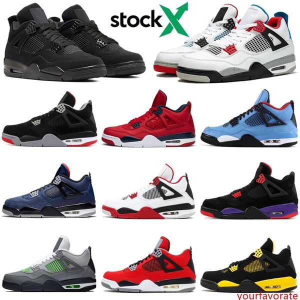 

jumpman 4 4s black cat stock x men basketball shoes cactus jack loyal blue bred outdoor athletics mens trainers sports sneakers size 7-13