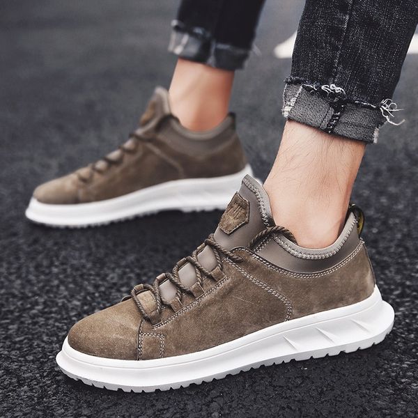 

shoes men's autumn korean-style versatile trend sports footwear 2018 new style winter trendy shoes england men's, Black