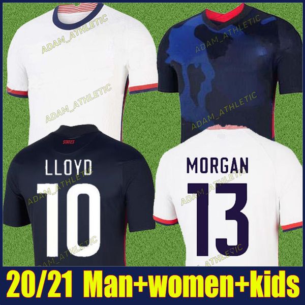 

2020 America soccer jersey DEMPSEY PULISIC football shirt kids kit United States 4 stars women football jersey RAPINOE MORGAN uniform 20/21
