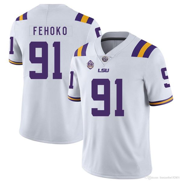 

beriden fehoko stitched mens lsu tigers russell shepard duke riley dillon gordon white purple ncaa college jersey, Black