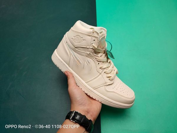 

1 ретро высокая высокая og окрашенные девушки среднего уровня баскетбольная обувь дешевые королевский черный белый дамы граффити 1s мода пов, Black