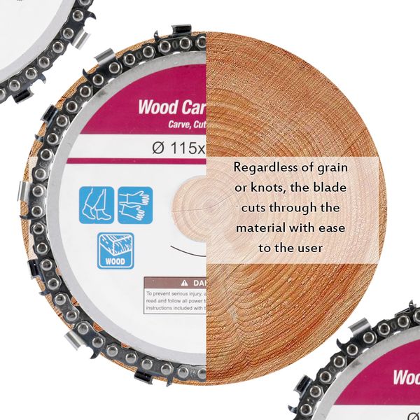 

4-1/2 inch 13 teeth chain plate angle grinding chain disc wheel 22mm steel wood carving disc for angle grinder