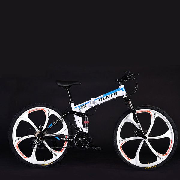 

26 inch 21 speed mountain bike double disc brake folding speed aluminum alloy rim road bike racing bicycle