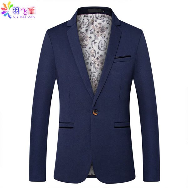 

2019 men's smart casual blazers single button blue suit jacket slim fit plus size 5xl black mens casual blazer jacket, White;black