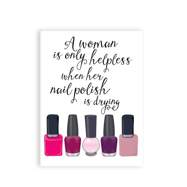 2020 Makeup Quote Canvas Art Prints Nail Polish Poster Canvas Painting Wall Pictures Dressing Room Art Decor From Georgely 20 55 Dhgate Com
