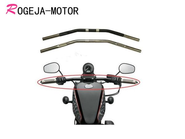 

1" 25mm grooved handlebar drag handle bar curved retro style for xl 1200 iron 883 48 72 roadster nightster low