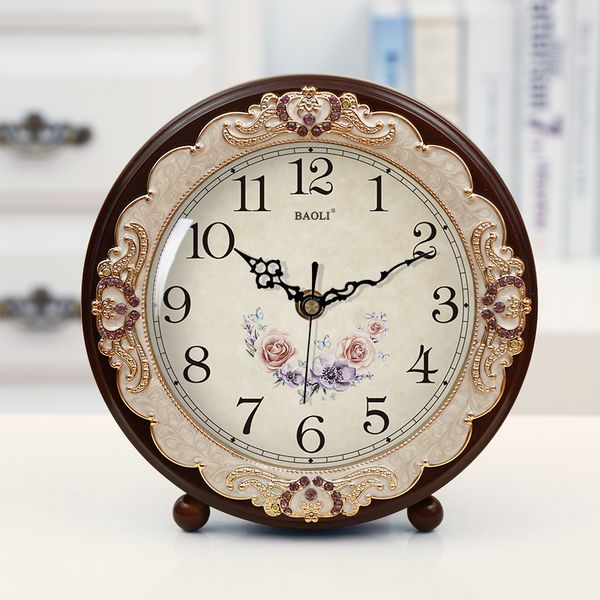 

european silent bedroom alarm clock modern living room creative table fashion idyllic garden sitting quartz design watch