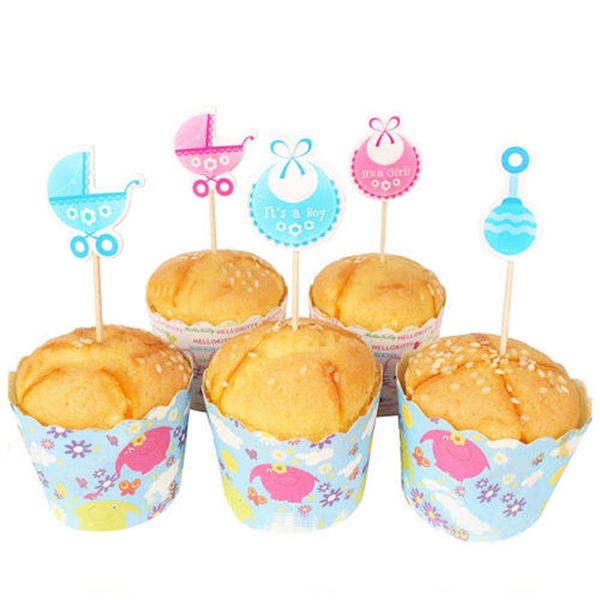 

baby shower cupcake ers boy girl favors party birthday cake beautiful card decoration new