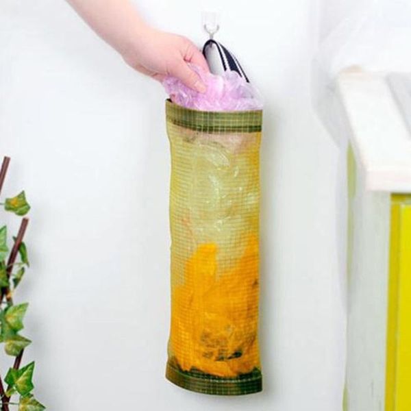 

storage boxes & bins portable kitchen hanging bag garbage dispenser packing pouch door wall organizer for home