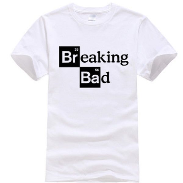 

men t shirts walter white cotton o-neck heisenberg men t-shirt short sleeve casual breaking bad print t shirt for men, White;black