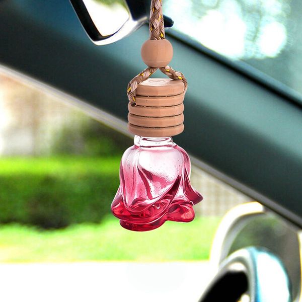

car perfume bottle empty hanging automobiles perfume bottle car essential oils perfume pendant ornament rose fragrance bottles