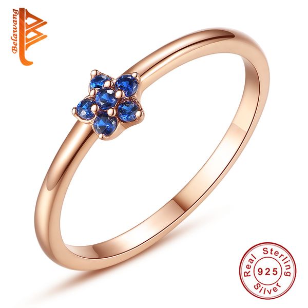 

belawang 828 big promotion classic 925 sterling silver rings wedding jewelry rose gold ring for women antiallergic, Slivery;golden