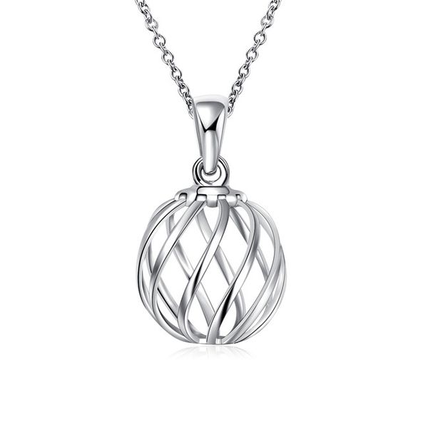

gift twisted lanterns sterling silver plated jewelry necklace for women wn716,nice 925 silver pendant necklaces with chain