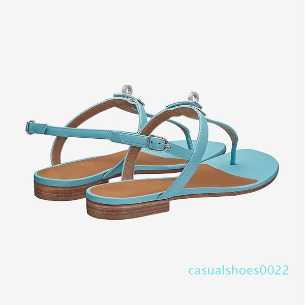 

brand designer shoes women leather flat flip sandals 2020 summer metal h slides & ladies slippers fashion luxury with logo c22, Black