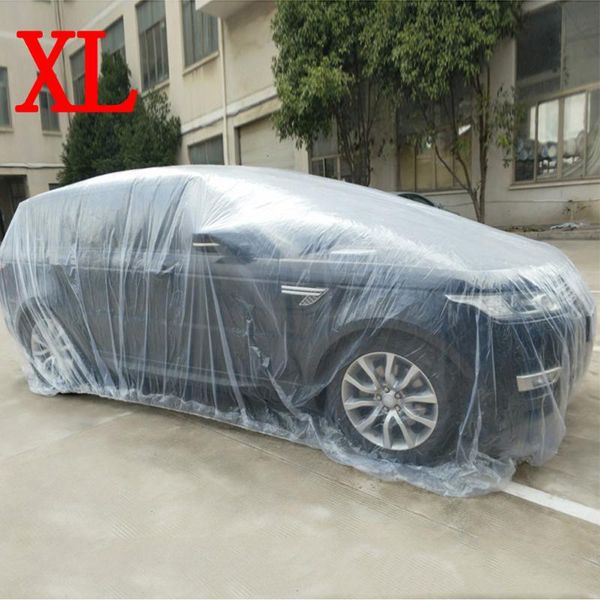 

waterproof plastic car cover rainproof uv resistant accessory transparent