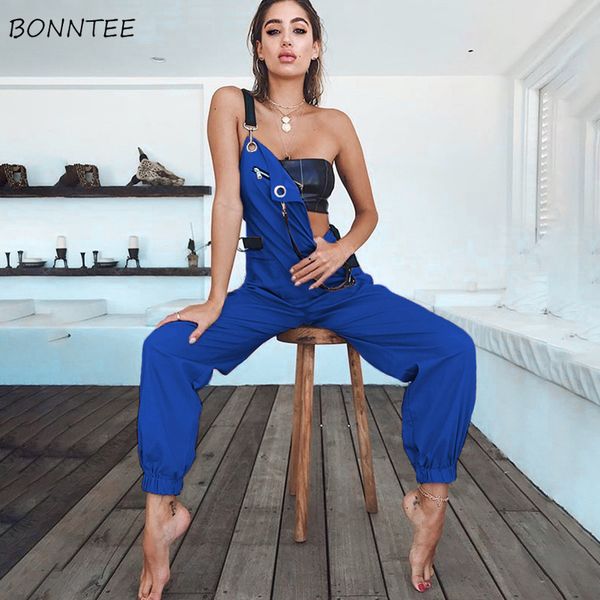 

jumpsuits women fashion leisure zipper elegant strap trousers womens all-match european style pockets slim ladies daily jumpsuit, Black;white