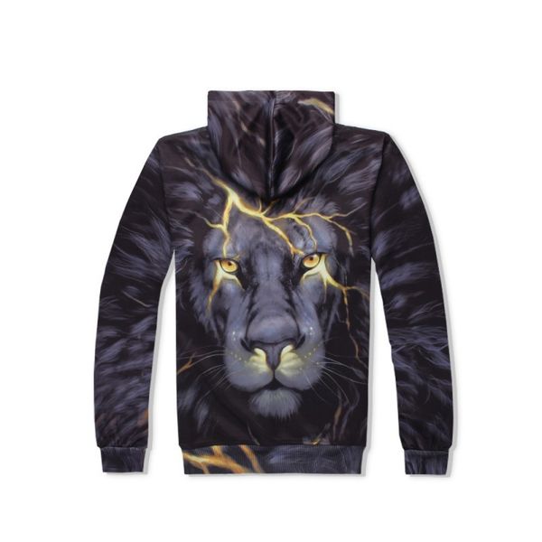 

harajuku streetwear lion printed 2pcs set casual outside jogging tracksuit hip hop hoodie sweatshirt conjunto deportivo hombre, Gray