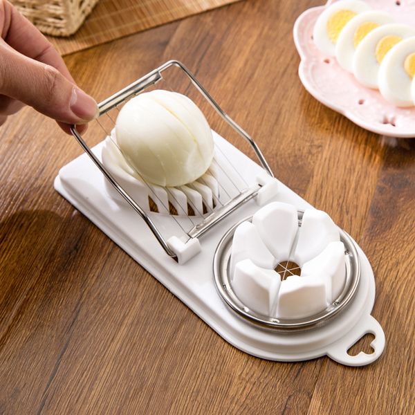 

creative egg slicer cooking tools 2in1 cut multifunction kitchen egg slicer sectione cutter mold flower edges gadgets home tool vt1693