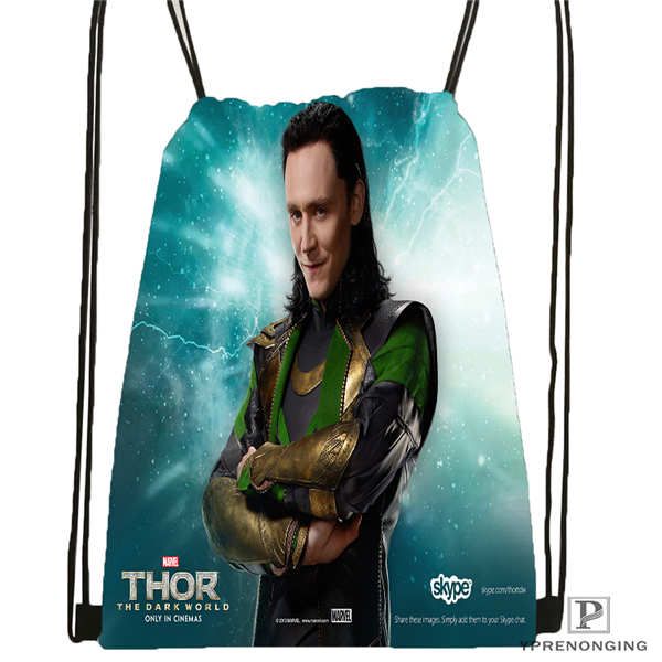 

custom tom-hiddleston-loki drawstring backpack bag for man woman cute daypack kids satchel (black back) 31x40cm#20180611-03-143