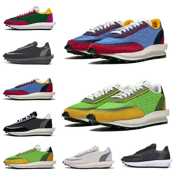 

sa-cai sacai ldv ld waffle men women running shoes black white grey sacais green gusto varsity blue mens trainers sports sneakers 36-45, White;red
