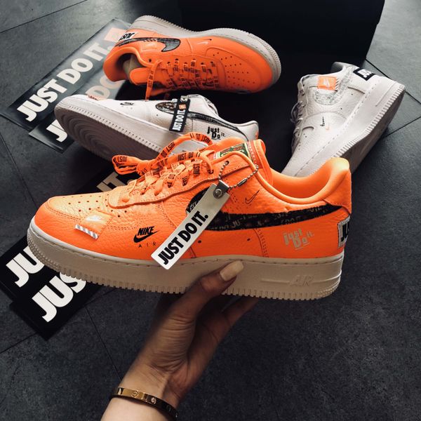 

nÃ­ke air forcÃ¨ 1 low 07 prm retro jÃ¹st do it jdi orange black white sneakers sports running shoes just force 36-45 112615