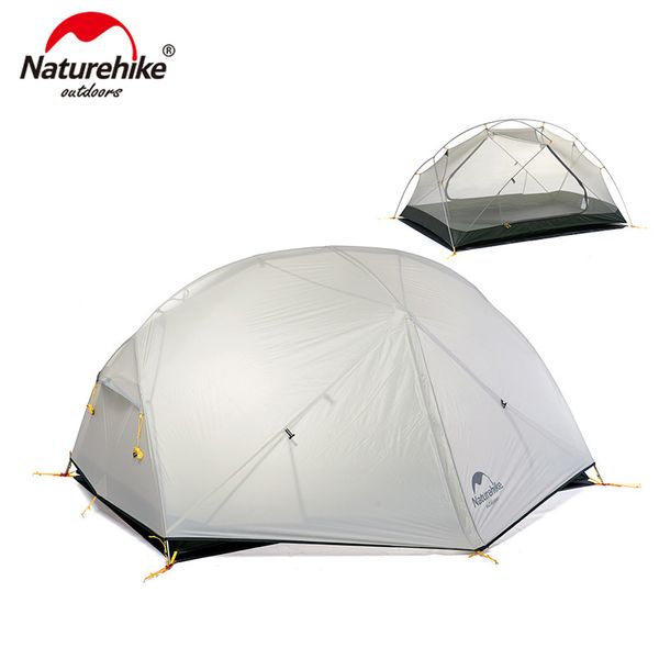 

naturehike mongar waterproof 3 season 20d nylon fabic double layer camping tent for 2 persons nh17t007-m