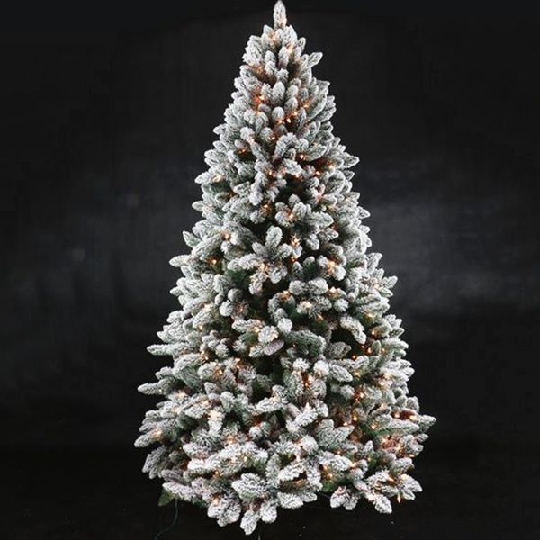 

new year gift flocking christmas tree snowflake tree christmas family l mall decoration