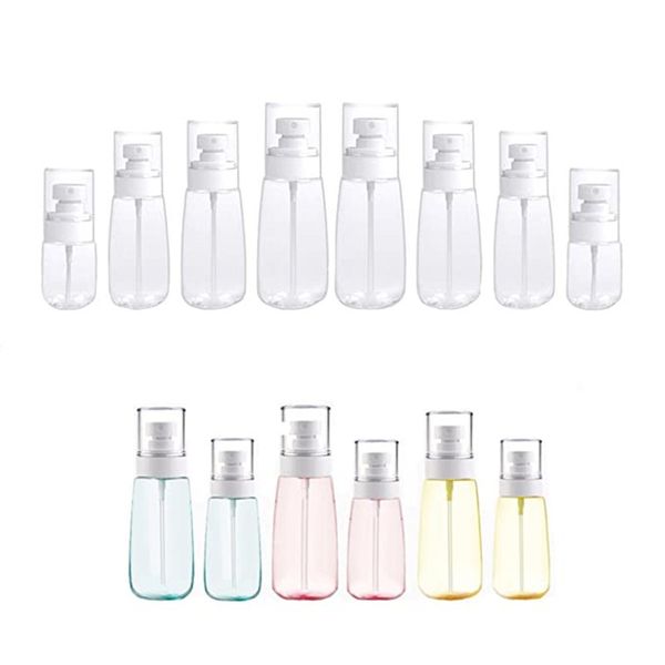 30ml 60ml 80ml 100ml plástico vazio spray frasco de perfume Água Pulverizador fino da névoa Limpar recarregáveis ​​frascos de cosméticos contentores