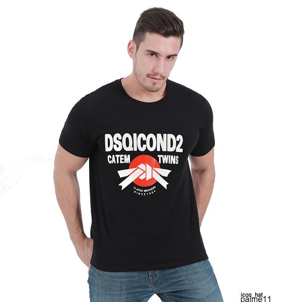 

icon mens designer t shirt fashion brand dsqicond2 catem twins print women cotton sports icon t-shirt crew neck short m93o, White;black