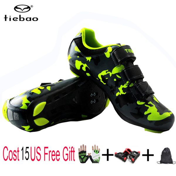 

tiebao road bike shoes triathlon women men self-locking sapatilha ciclismo bicycle riding shoes breathable bicicletas, Black