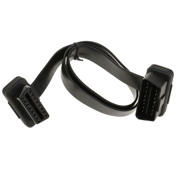 

60см obd2 16 pin flat лапша мужской женский elbow extension диагностический кабель