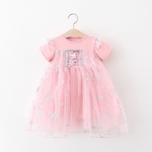 

girls dresses 2020 new summer sweety baby girl clothing elegant princess sequins star dresses toddler party girl clothes 1-5y, Red;yellow