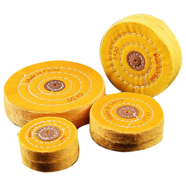 

diameter 75-150mm cotton lint cloth buffing wheel gold silver jewelry mirror hardware polishing wheel tool yellow