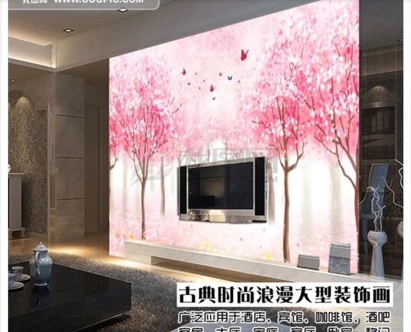 3d Wallpaper Custom Photo Silk Mural Wall Paper Dream Peach Bedroom Living Room Tv Sofa Background Mural Wall Sticker Decoration Free 3d Desktop