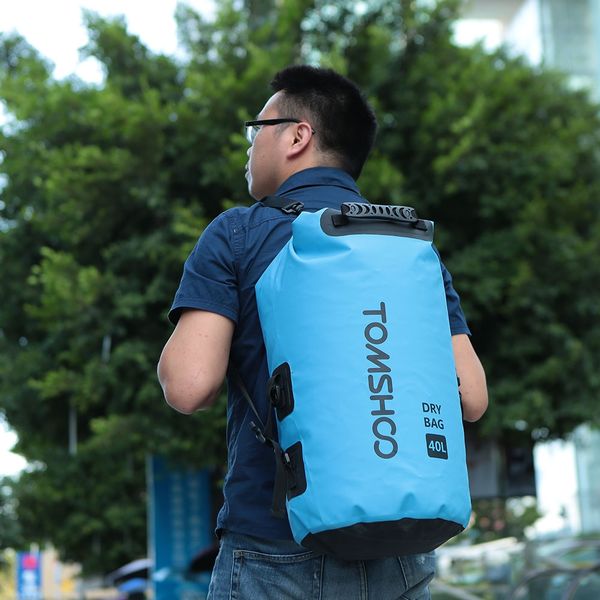 

tomshoo 40l открытый водоустойчивые сухой мешок мешок для хранения сумки для путешествий рафтинг каякинг гребля на каноэ сноубординг kickboa