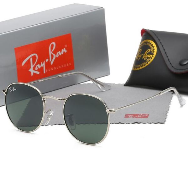 

2020 new sunglasses vintage pilot brand sun glasses band uv400 bans men women ben sunglasses with box and case r3447ba, White;black