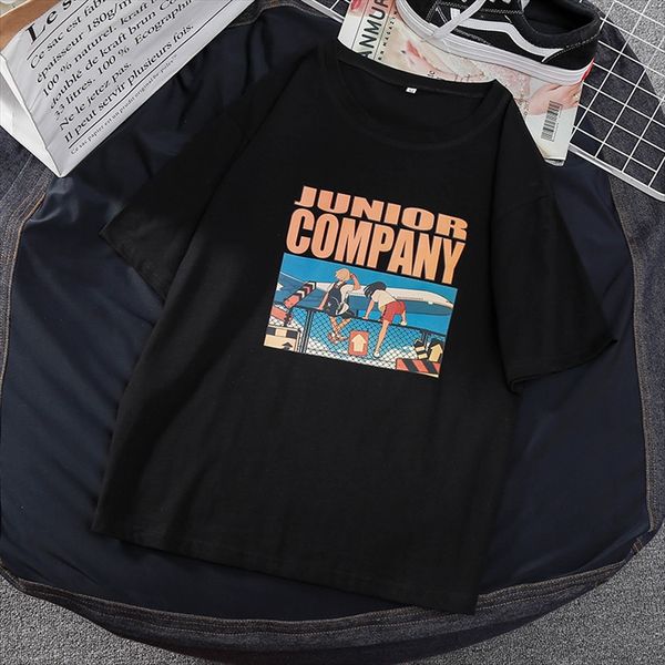 

2020 casual wear short-sleeved fashion brand t- round collar couple base shirt shirt shop men's women's wear, White