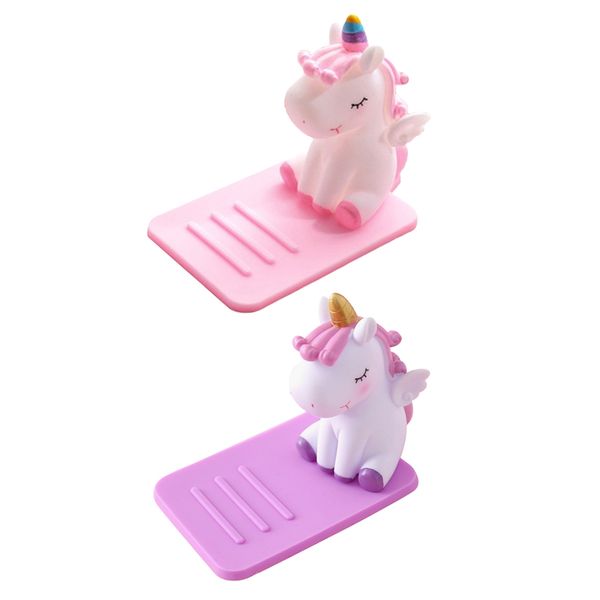 

2pcs cartoon animal phone holder cute deskrubber cell phone holder desk