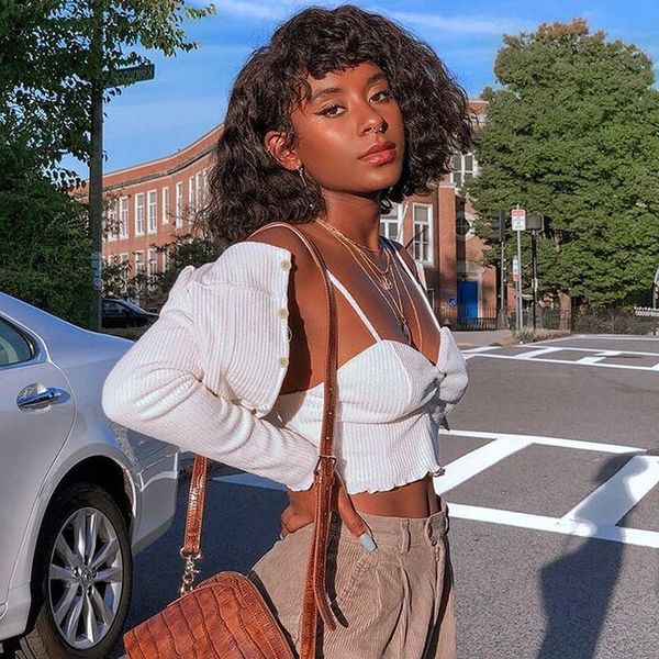 

chest street pleated ins wind sling small vest coat long sleeve suit female, White