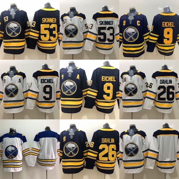 

9 Jack Eichel Jersey Buffalo Sabres 53 Jeff Skinner 26 Rasmus Dahlin Hockey Jerseys