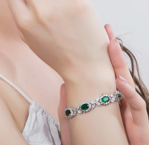 

ypd140 925 sterling silver lady bracelet wedding dress matching gifts, Black