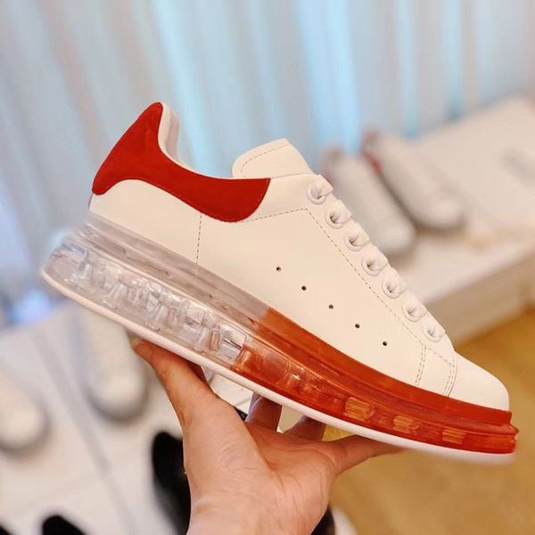 

fashion autumn white shoes women light and comfortable wild tie small white shoes transparent air cushion shoes thick bottom increased