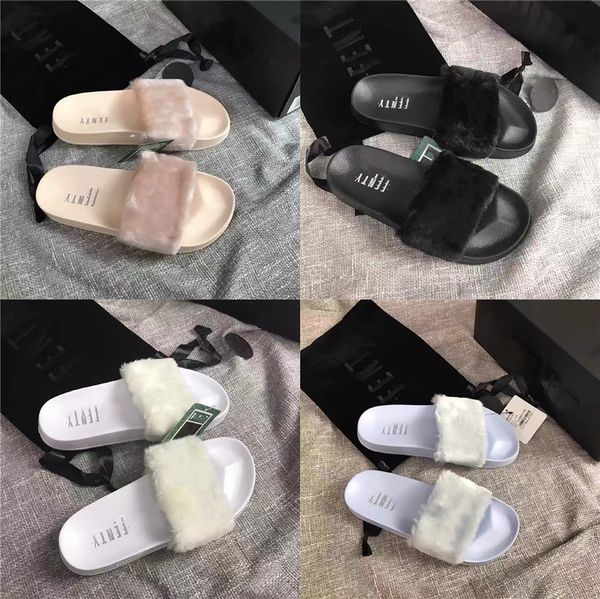 

summer 2020 gold rose flip-flop sandals ladies chic, sophisticated, casual, round-toed leather sandals slippers with original shoe box#803, Black
