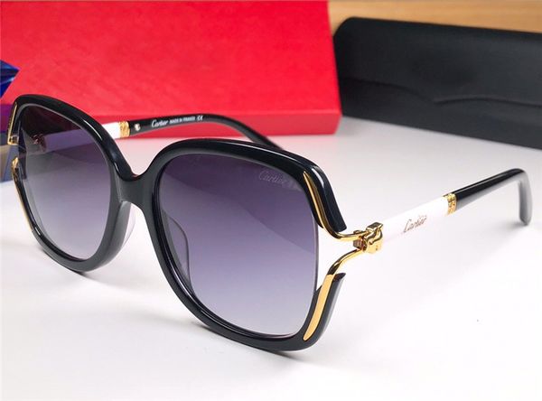 

2018 woman vintage eyeglasses frames wood sunglasses wood half rim eyeglasses plated santos in box numc181128-7, White;black