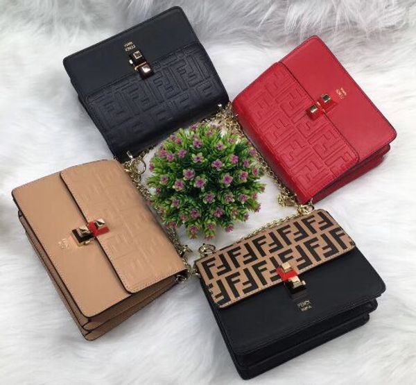 

2019 Роскошные двойные сумки на ремне с клапаном F Дизайнерские кожаные сумки через плечо Модные однотонные кожаные сумочки через плечо