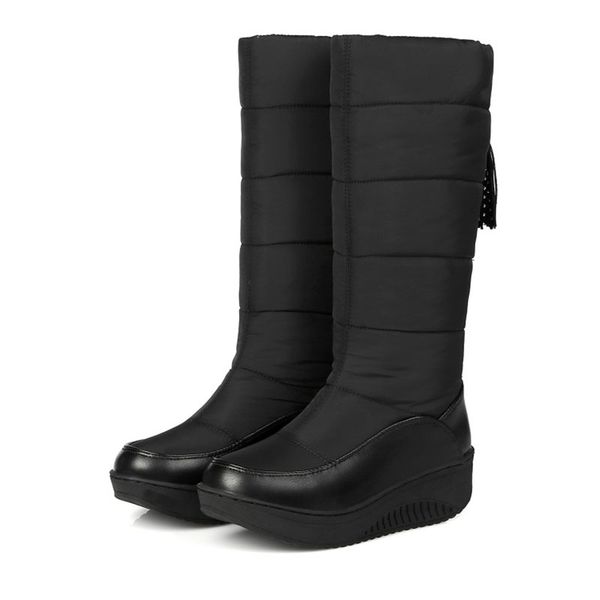 

fashion women boots keep warm comfortable winter snow boots waterproof ladies bootsplates women footwear winter shoes, Black