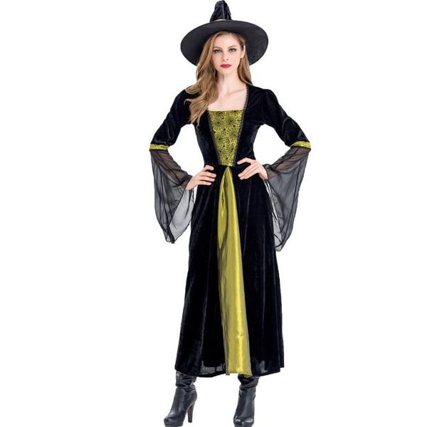 

new halloween witch costume role playing halloween green black witch cos costume costumes, Silver