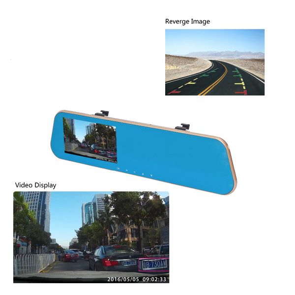 

full hd 1080p night vision car dvrs car dvr camera rearview mirror dual lens dash cam video registrator camcorder